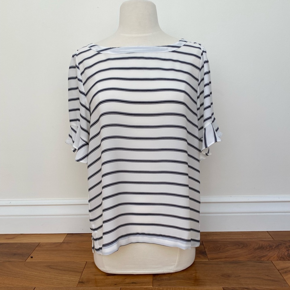 LOFT Ruffle Sleeve Blouse